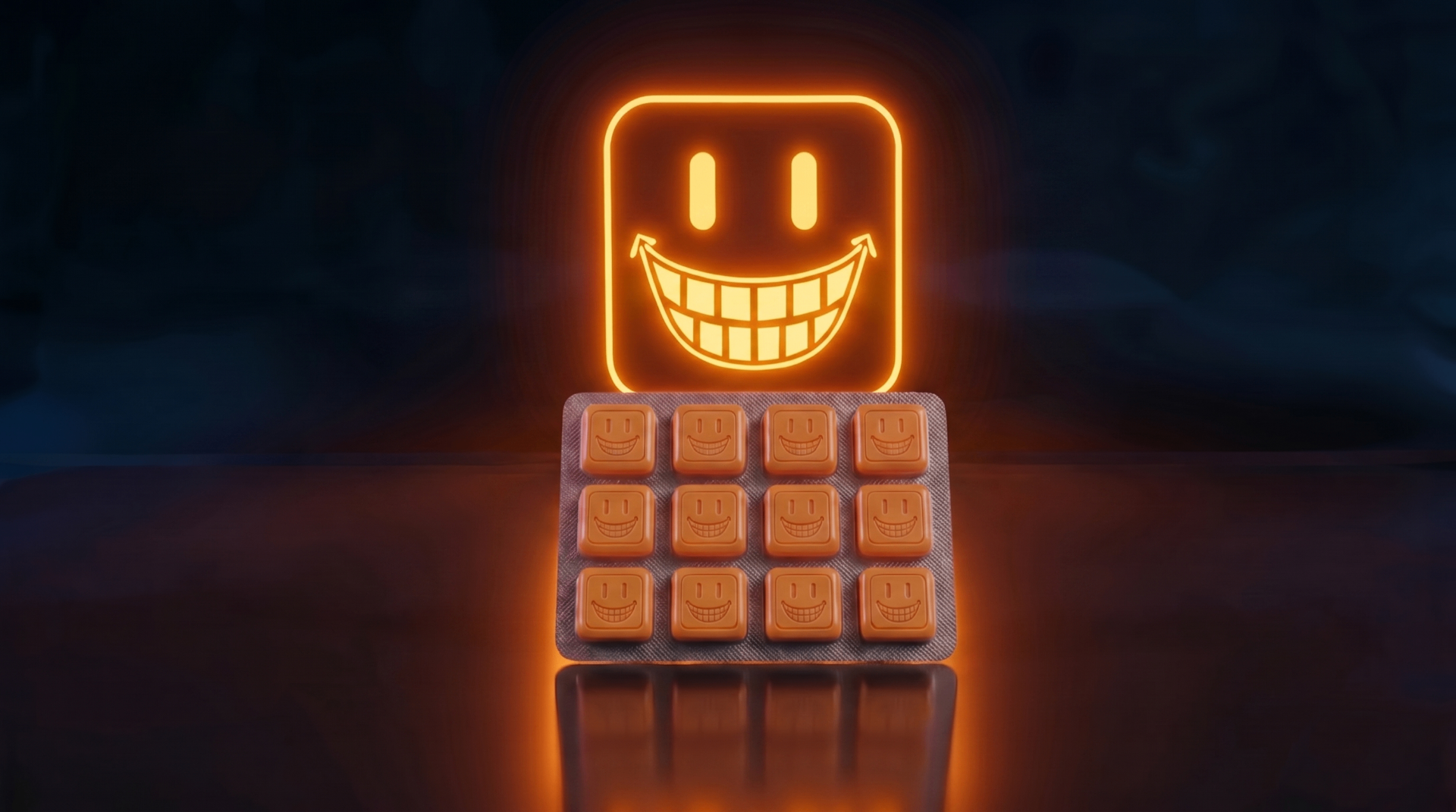 RESIN Apple Cinnamon blister with neon smile